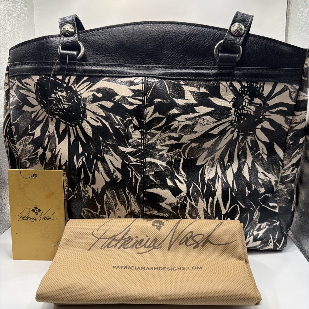 NWT Patricia Nash Sunflower Print Poppy Tote Purse MSRP $269